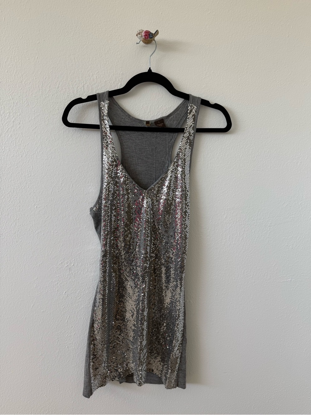Wilster Grey Sequin Tank Size Large